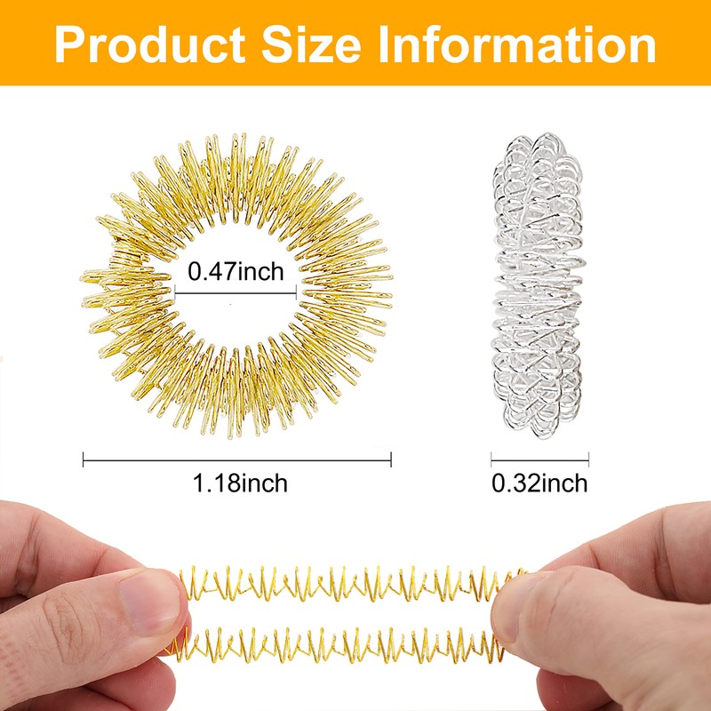 VONERO® Premium Acupressure Rings Massage Rings Skills for Fingers |