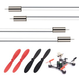ALAMSCN 4pcs 8520 Coreless Motor 8.5x20mm 15000KV 50000 RPM Brushed Motors with Propeller 3.7V Mini Great Torque CW CCW for DIY Micro Quadcopter RC Drone Helicopter Aircraft Toys