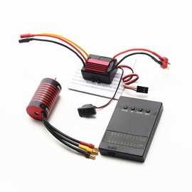 GoolRC Waterproof 2838 5800KV Brushless Motor & 35A Brushless ESC & Programming Card Replacement for 1/14 1/16 SCY HSP Trax4 HPI Remote Control Car Truck