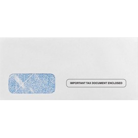 W-2/1099 Form Envelopes #4 (3 7/8 x 8 5/8) - 24lb. White - Preprinted Important Tax Document Enclosed (50 Qty.) | Easily Send Important documents This Tax Season | WS-7494-TAX-50