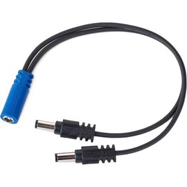 RockBoard Power Ace Voltage Doubler Y Cable, 2 x 2.1 x 5.5 mm barrel plug (series) to 2.1 x 5.5 mm barrel socket