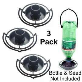 Gadjit Soda Bottle Wild Bird Feeder 3 Pk  Black 15315