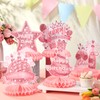 Kosiz 12 Pcs Pink Rose Gold Birthday Party Decorations Happy