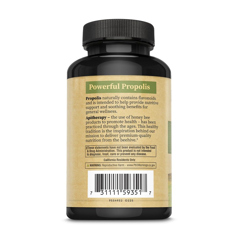 Honey Gardens Bee Propolis : 59351: Cap, (Btl-Plastic) 650mg 120ct