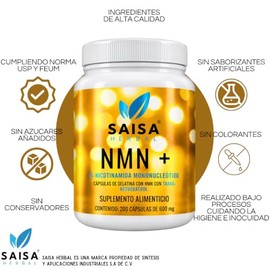 Nmn + Resveratrol 200 Cápsulas | Ultra Puro | Nicotinamida Mononucleótido | NAD+ Booster | Antienvejecimiento Natural | Energía, Enfoque y Juventud Ce