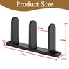 BOLWHAO 4 Pack Sliding Closet Door Floor Guide, Black ABS
