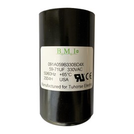 BMI 59-71 MFD (uF) Motor Start Capacitor, Compatible Replacement Part for U17-1423 and The Start Cap in TCB15M230. Made in USA for Tuhorse