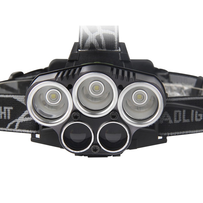 Rechargeable LED Headlamp Adjustable Angle Head Flashlight Bike Light Fishing