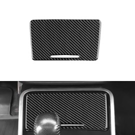 FXETRNL Real Carbon Fiber Central Control Storage Box Frame Covers for Mitsubishi Outlander (2017-2021), Interior Decor Decal Car Accessories, Black