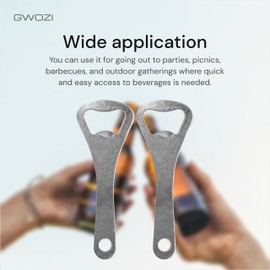 Bottle Opener - Handheld Beer Opener for Bartender - Flat Beer Bottle Openers with Stainless Steel - Beer Can Opener Tool for Bar, Restaurant & Kitchen, 3 Pcs