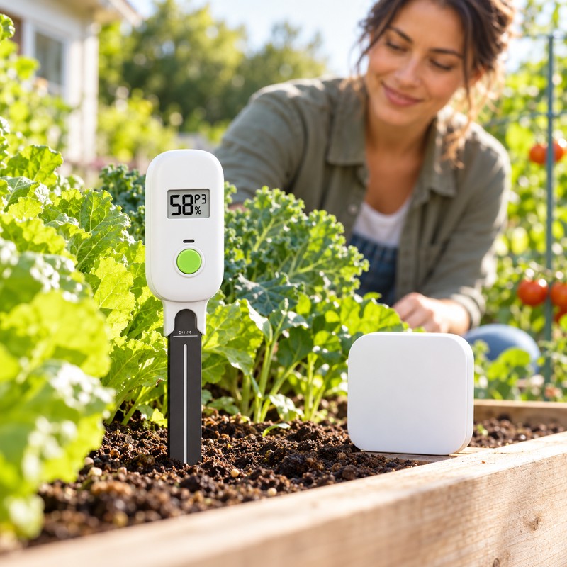 Smart Digital Soil Moisture Meter with Wi-Fi Hub – Leave-In