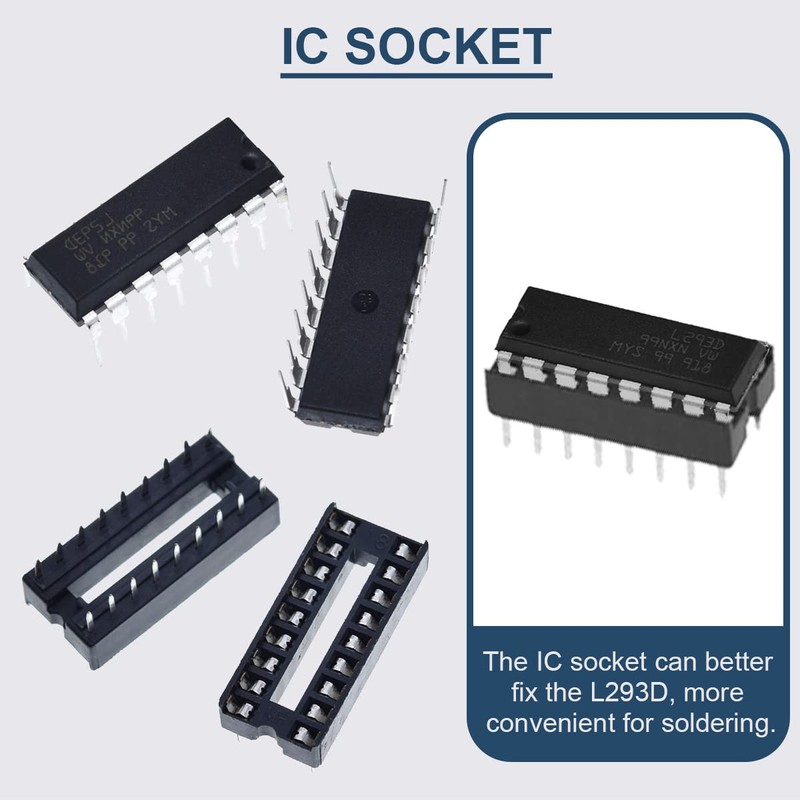 DAOKAI 10pcs L293D Stepper Motor Driver Controller DIP16 4 Channel
