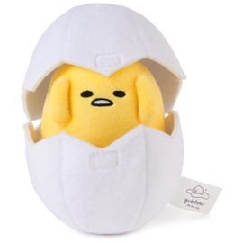 GUND Sanrio Gudetama The Lazy Egg Stuffed Animal, Gudetama in Eggshell Plush Toy for Ages 1 and Up, 5”