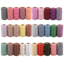 Twine String,328 Feet Blue Twines Bakers String Rope Craft Making Knitting Tags Twine Butchers Twine DIY Wedding Decor Supply Christmas Wrapping String Rope…