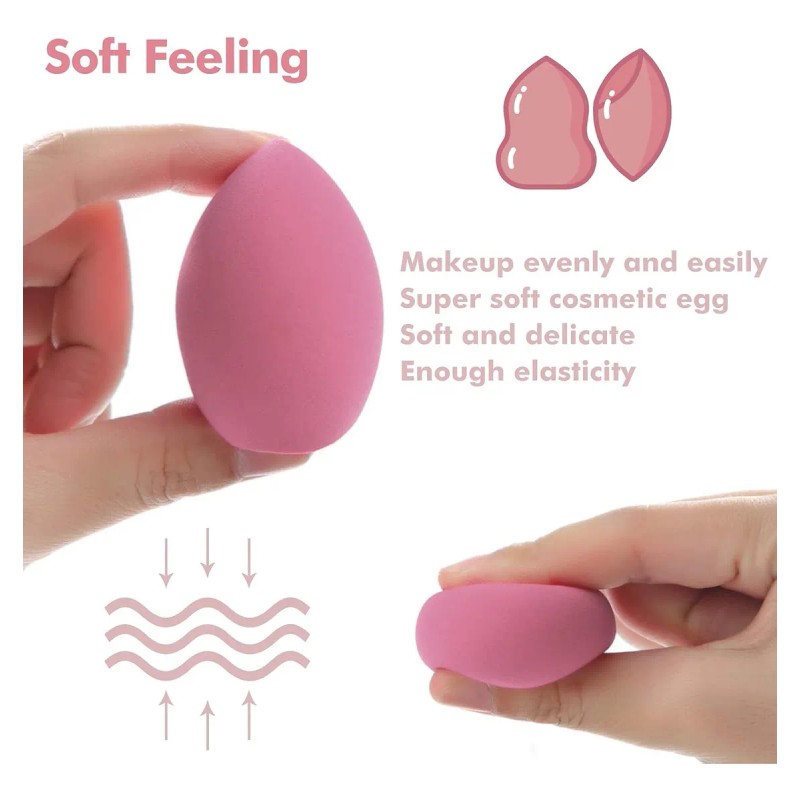 8 Esponja Maquillaje Facial Para Base De De Belleza Con