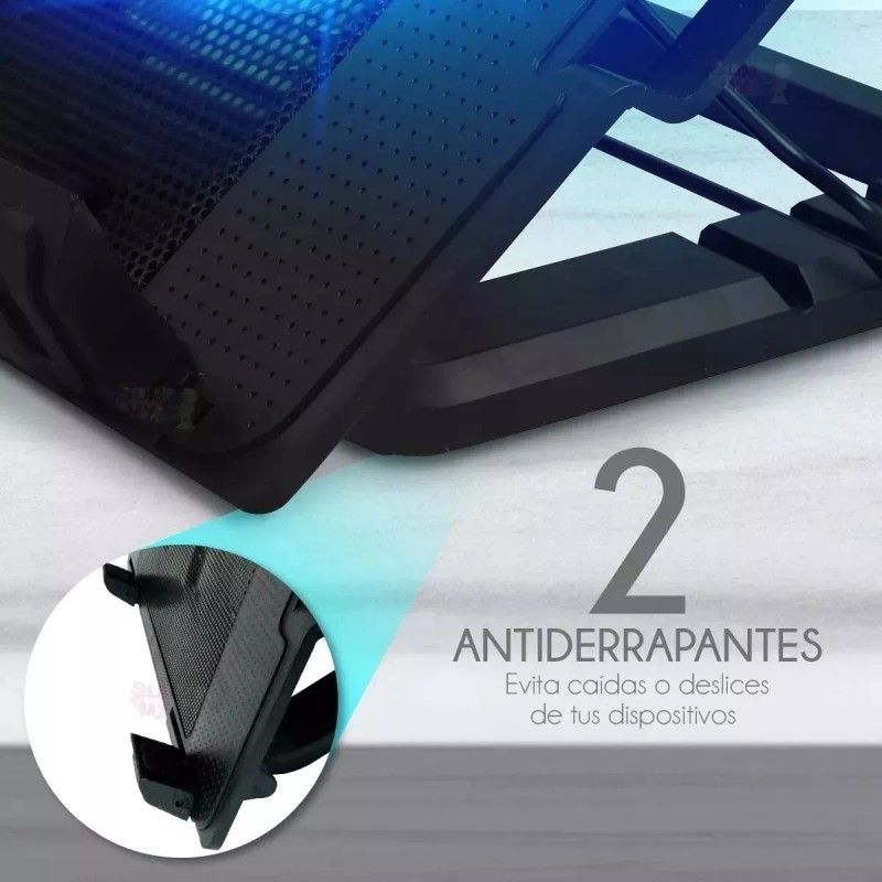 TS Cool Pad Base Laptop Enfriadora 2 Ventiladores 3 Posiciones