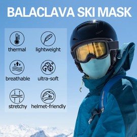 Oliumt Balaclava Ski Mask, Warm, Breathable & Lightweight, Full Coverage Fleece Winter Face Mask for Men & Women (Blue)