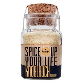 Organic Garlic Granules in Cork Glass