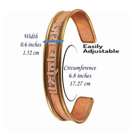 Touchstone Jay Ganesh Copper Magnetic Healing Bracelet Tibetan Pure Copper.