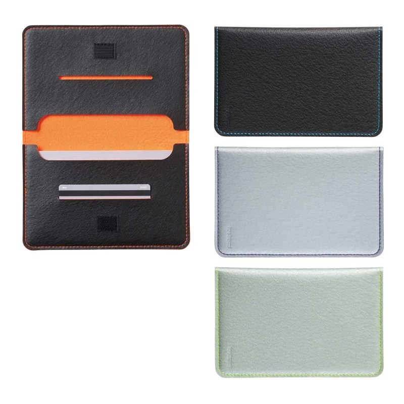 Tristrams THF-MC06DLB Passbook Case, Black x Light Blue
