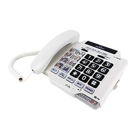 ClearSounds CSC500 Amplified Landline Phone with Speakerphone and Photo Frame Buttons - Up to 30dB Amplification, T-Coil Hearing Aid Compatible