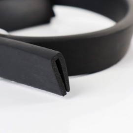 Car Door Protector Fits Edge 1/8" Push on Rubber Edge Trim for Car Doors and Windows,Against Extreme Weather Damage,Stop Wind and Water,Black (6.5ft)