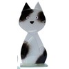 Fused Glass Cool Cats Collection - Charley Cat in black