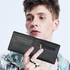 DOXUNGOO carteras antirrobo RFID Blocking 1 zippered cash pocket carteras