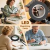 Magnifying Glass with Light and Stand, 12X 30X 20in Clamp
