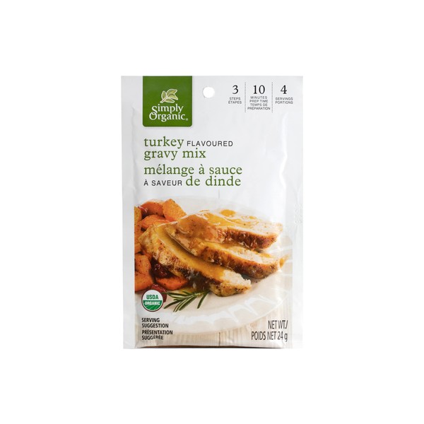 Simply Organic Roasted Turkey Gravy Mix, Certified Organic, Gluten-Free - 24g Packet