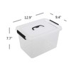 Idomy 1-Pack, Plastic Storage Latch Box, 10 L Clear Containers
