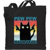 Shirtracer - Cotton Bag - Sayings Statement - Pew Pew