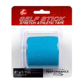Cramer Eco-Flex Self-Stick Stretch Tape, Teal, 2" x 5 yd, Cohesive Athletic Bandage Wrap, Athletic Trainer Flexible Sports Tape, Easy Tear Vet Wrap for Pets, Self Adhesive Bandage Roll, 5 Yards
