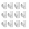 12Pcs PVC Tee Pipe Fitting Adapter PVC Tee Pipe Fittings