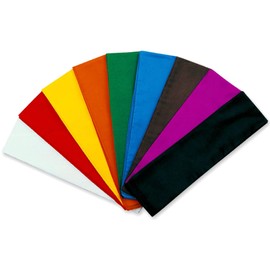 MAR | Traditional Grading Kung Fu Sash Single Colour (Black, 7, Centimetres, 300.00, Centimetres, 0.5, Centimetres, 7, Centimetres, 0.5, Centimetres)