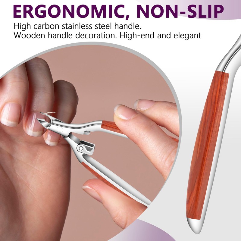 Cuticle Trimmer Extra Sharp, Upgraded 0.98 Inch Jaw Professional Cuticle