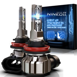 NINEO NINEO H11 Bulbs, H11 Fog Light 6500K Cool White Wireless Pack of 2