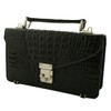 United Om UHP-2221 Second Bag, Men's, Cowhide Leather, Crocodile Embossed