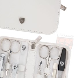3 Swords Germany - manicure pedicure set kit - genuine leather white