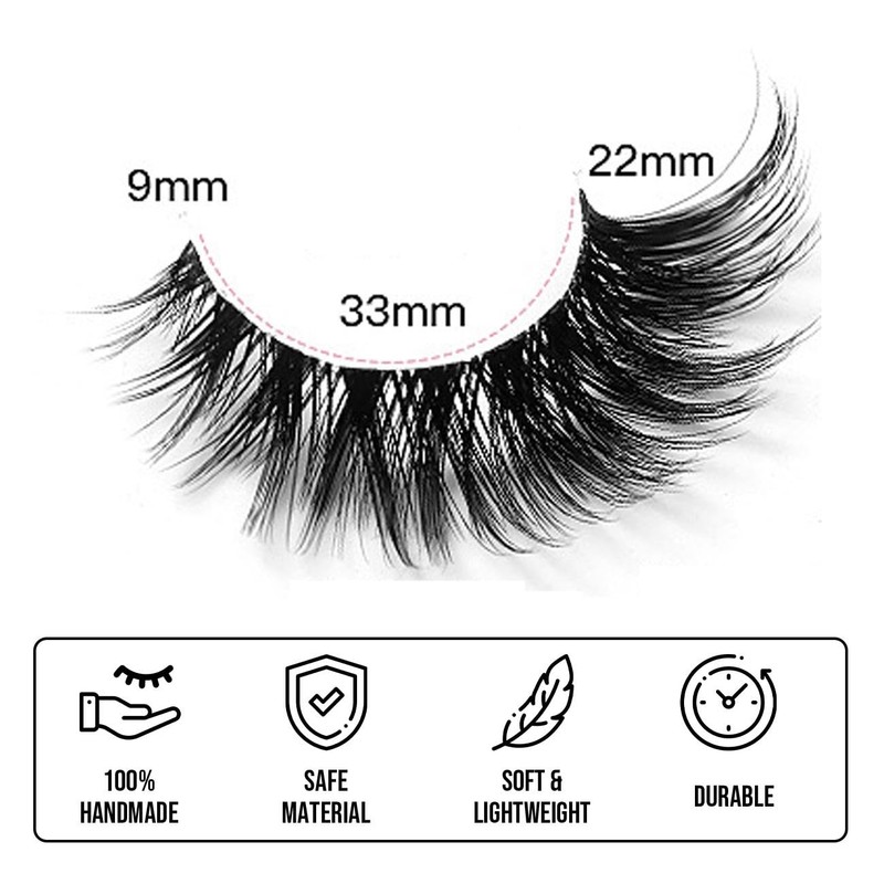 False Eyelashes 5 Pairs Fluffy Fox Eye Lashes Cat Eye