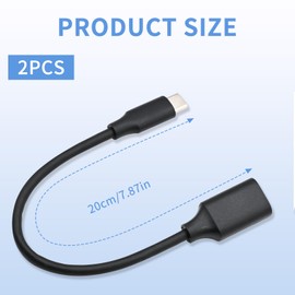 Hawpasy 2 PCS Adapter TypeC Auf USB OTG Adapter 5 Gbps, TypeC Auf USB A OTG Kabel, C Adapter Auf Kompatibel Mit 16 15, M4, S24 S23, C Kabel 20cm, Plug & Play, Fähig