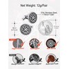 1 Pair Stainless Steel Viking Compass Cufflinks for Men Norse