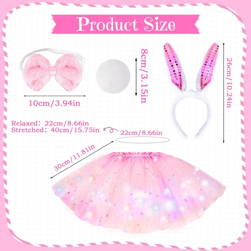 Aitsite tuzi Children's Animal Costume, Tulle Skirt with Fairy Lights,