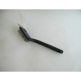 Tredoni Barbacoa (BBQ) cepillo para polvo de limpieza de alambre, rasqueta de metal para parrilla de horno, Negro, 8 inch / 20 cm, 1