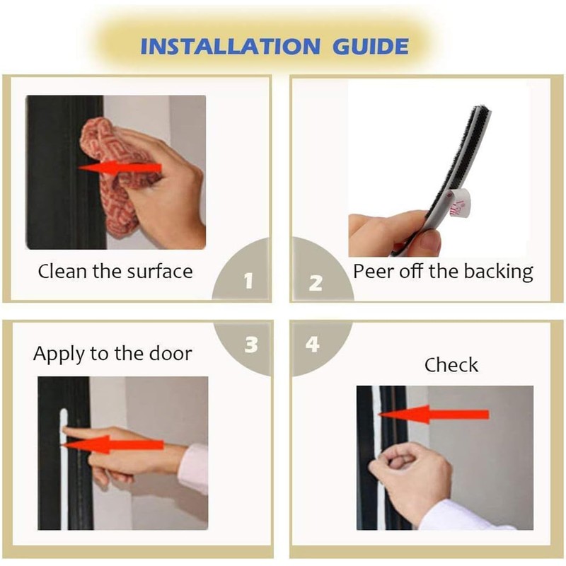 NNICEHTS Brush Weather Stripping for Sliding Windows/Doors Frame Side,Window Sealer
