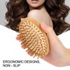 Hair Brush, No Handle Wooden Massage Comb for Smooth Curling