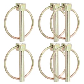PATIKIL 1/4 x 1.38 Linch Pin, 6 Pcs Lynch Pin Assortment Kit Shaft Lock Pin Clips Hardware Pins with Ring for Farm Tractor Trailer Carriages (6x35mm)