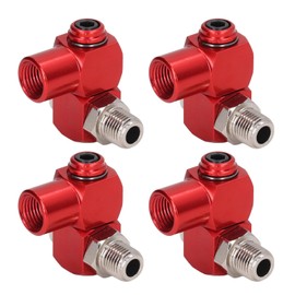 Air Hose Connector 1/4in NPT Thread 4Pcs Universal Air Tool Swivel Set 360 Degree Rotation Connector, Industrial Air Fittings Pneumatic Tool Adapter Hardened Steel Joint Coupler