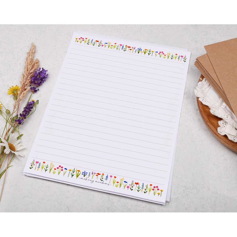 Making Meadows A5 Lined Letter Writing Paper Set (20 Sheets