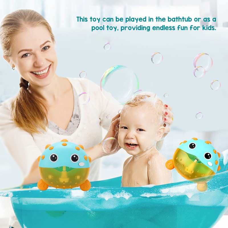 Bubble Maker Automatic Spit Bubble Blowfish Music Bubble Machine Baby